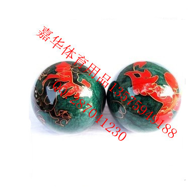 龙凤球 健身礼品老年人祝寿佳品健身球/老年铁球/手球/送礼 盒装健身球 2只装铁球 花纹球