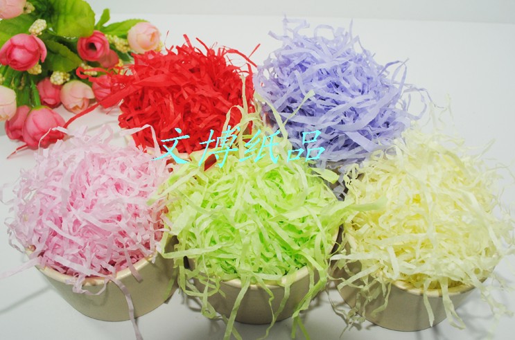 喜糖盒填充拉菲草 碎纸 纸丝填充物 礼盒用拉菲草 碎纸丝