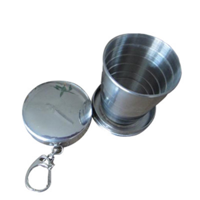 Xanoduji outdoor folding cup, stainless steel travel and tourism water cup, telescopic cup
