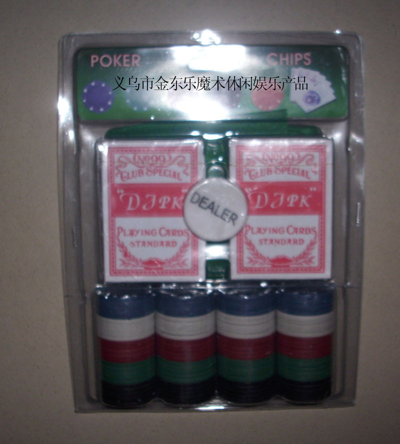 Suction card poker double pair with tablecloth chip Set Suction card chip set