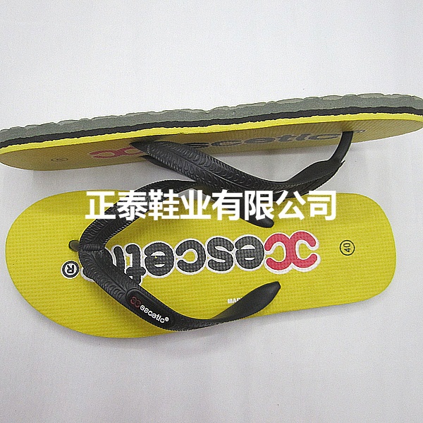 Wholesale of new three-color base PE flip-flops and beach flip-flops Specification image