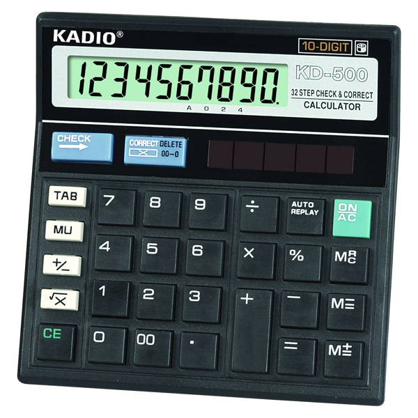 KADIO KD-500 10位数液晶显示屏幕 计算器