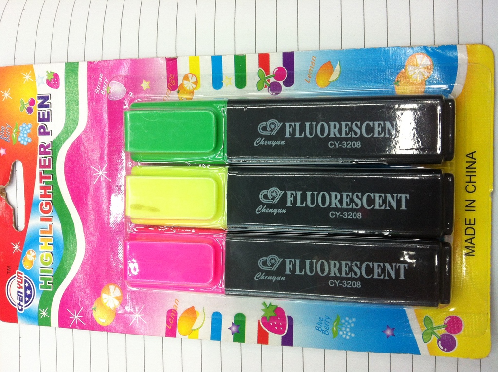 Fluorescent pen thumbnail