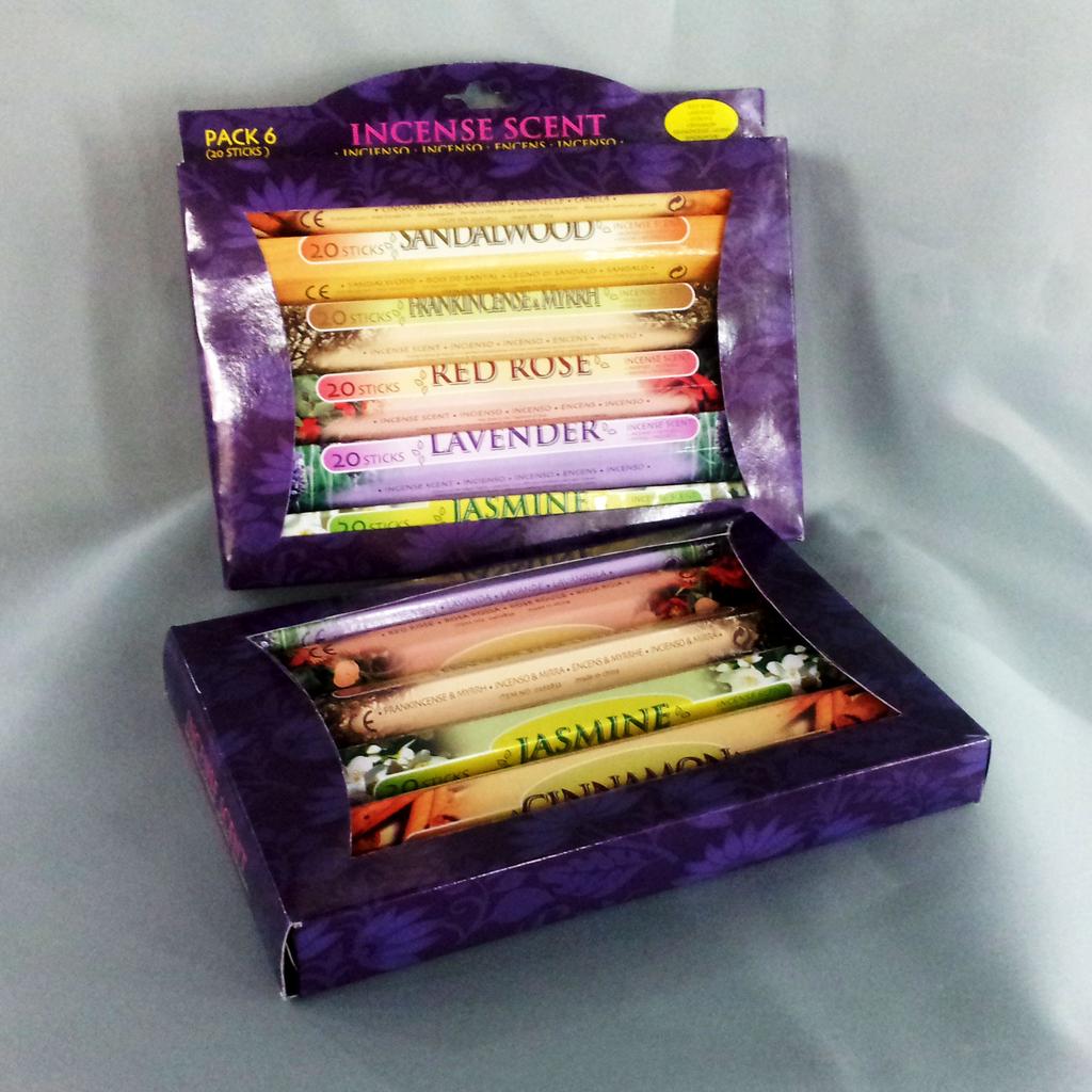 Incense 603 PACK6(20STICKS) purple 20 sticks 6 card display box incense thumbnail