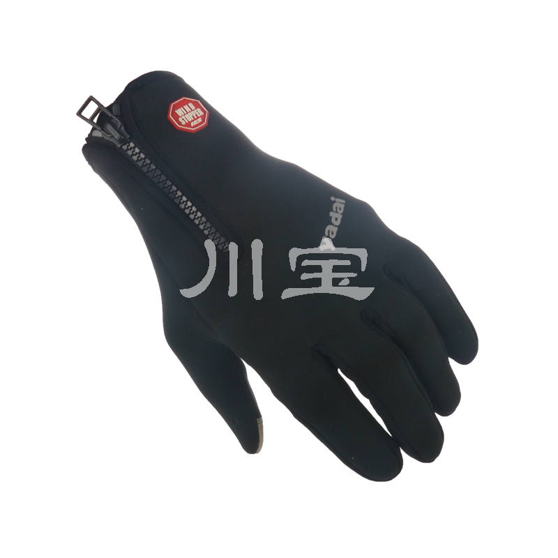 新款触摸屏潜水布手套、防水、川宝手套商行实用运动冰丝手套好用耐用手套详情图3