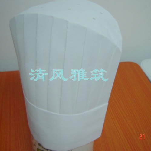 Labor protection supplies gloves disposable fiber non-woven chef hat chef hat hotel supplies thumbnail