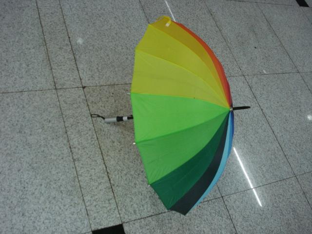 Rainbow automatic umbrella, direct sales from foreign trade umbrella manufacturer, 55CM16K details Picture