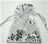 White ironed silver rose gift, ornaments packaging bag thumbnail