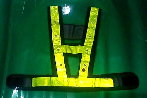 LED光背心 网布反光背心 晶格反光条背心产品图