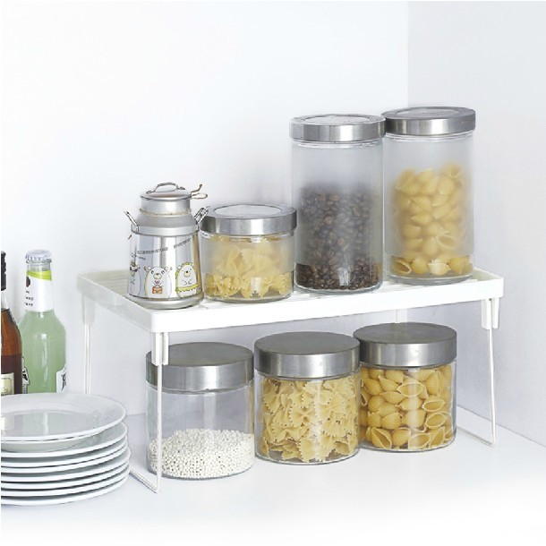 Japanese folding storage shelf Table top kitchen shelf plastic finishing shelf storage shelf 31170