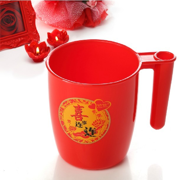 喜事连连 可放牙刷 时尚漱口杯 塑料口杯 刷牙杯 茶杯 30439