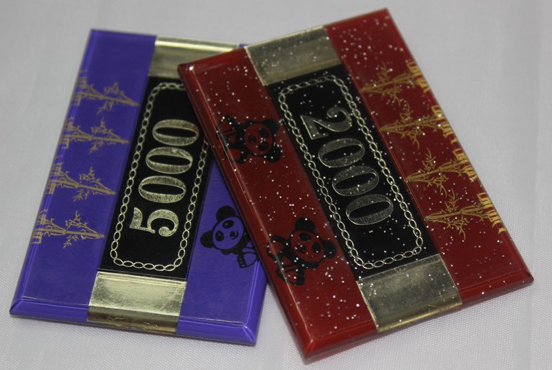 Acrylic large-size digital square chip chip with gold powder digital chip full figure