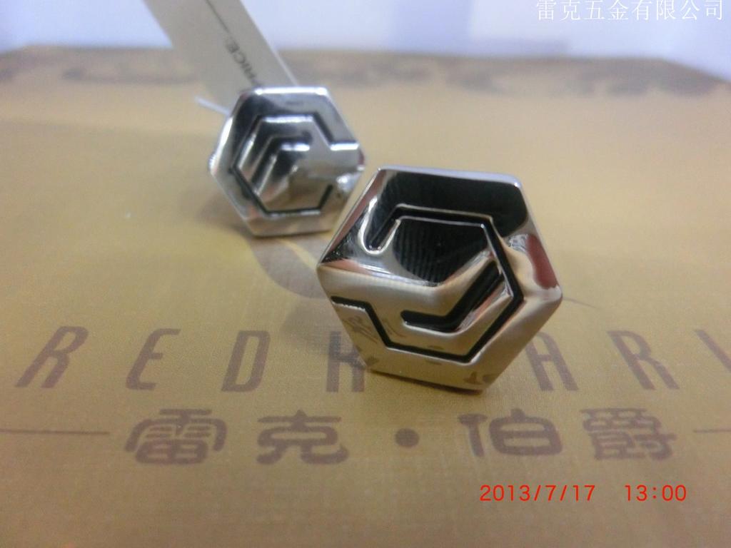 Hexagonal irregularly lined cufflink accessory details Picture