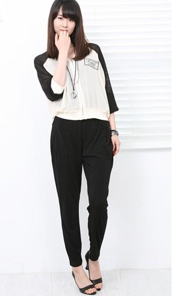 Summer ice silk seven-point Halon pants wholesale, fashionable women's pants manufacturer, lantern pants, Halon pants