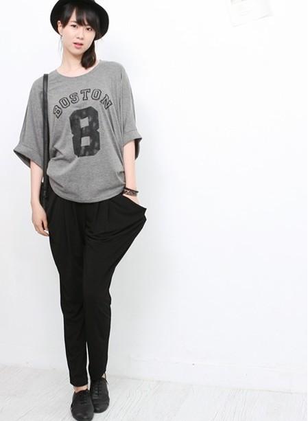 Summer ice silk seven-point Halon pants wholesale, fashionable women's pants manufacturer, lantern pants, Halon pants Specification image