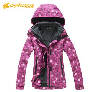 Chanodoge outdoor emergency clothing women with fleece inner two sets of warm, breathable and waterproof fashion