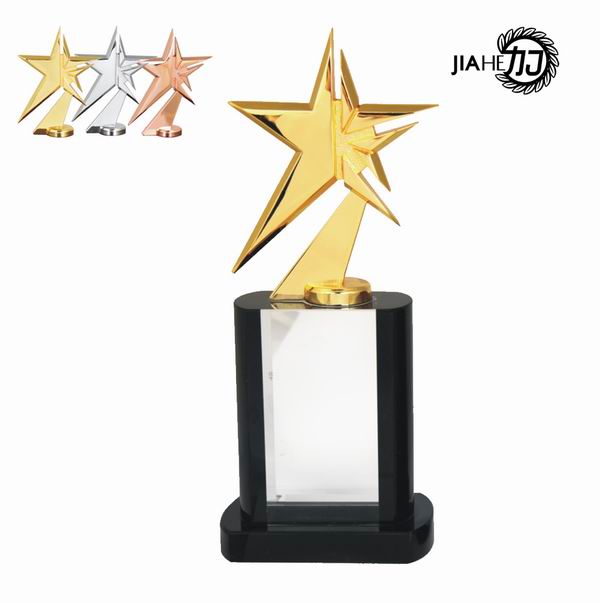 路加/金属奖杯/定制奖杯/个性造型奖杯/五星奖杯/水晶奖杯