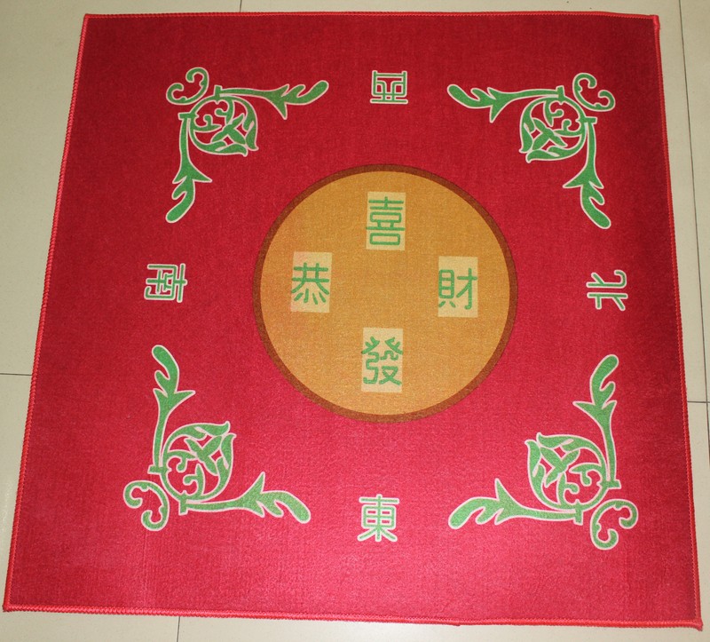 Mahjong mat Chinese wind red foam red mahjong mat tablecloth manufacturers straight full figure