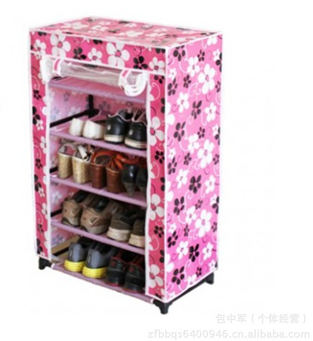 简易防水布多层鞋柜/组装鞋架 多层DIY 鞋柜 简易储物柜细节图