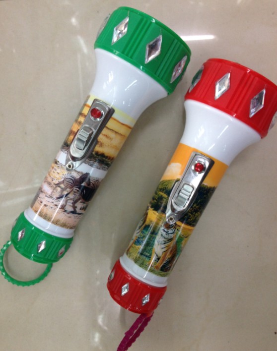 A 1-LED diamond flashlight for export to Africa with plastic printing Specification image