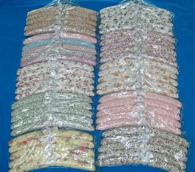 义乌好货花布衣架 衣架 防勾丝 批发 棉质 服装道具