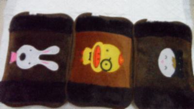 新款防爆两头毛双插热水袋/韩版刺绣毛绒暖水袋/暖手宝/暖水袋/电暖宝/电暖袋