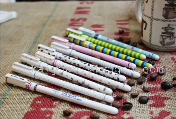 韩版文具批发 小清新甜美水彩笔彩色中性笔水笔10支套装