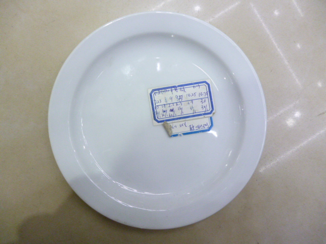 7.25-inch narrow-edge white round flat ceramic flat plate factory direct sales