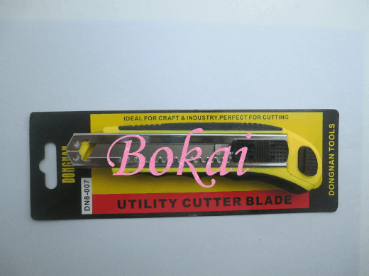 Heavy duty two-color eight-hair utility knife Metal slide button large tool knife blade