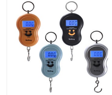 Weiheng gourd-shaped electronic hand-held scale, portable with luminous express package scale, 50KG