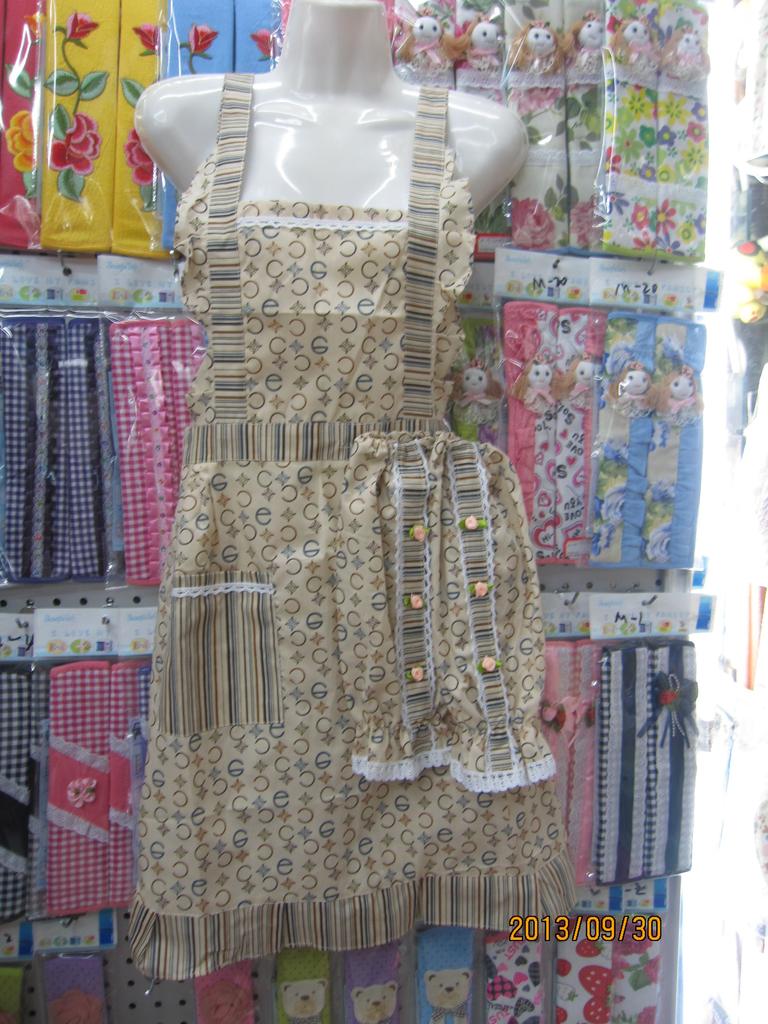 Self-Produced And Self-Marketed All-Cotton Korean Double Waterproof And Stain-Proof Princess Apron Cuff Set Specification drawing
