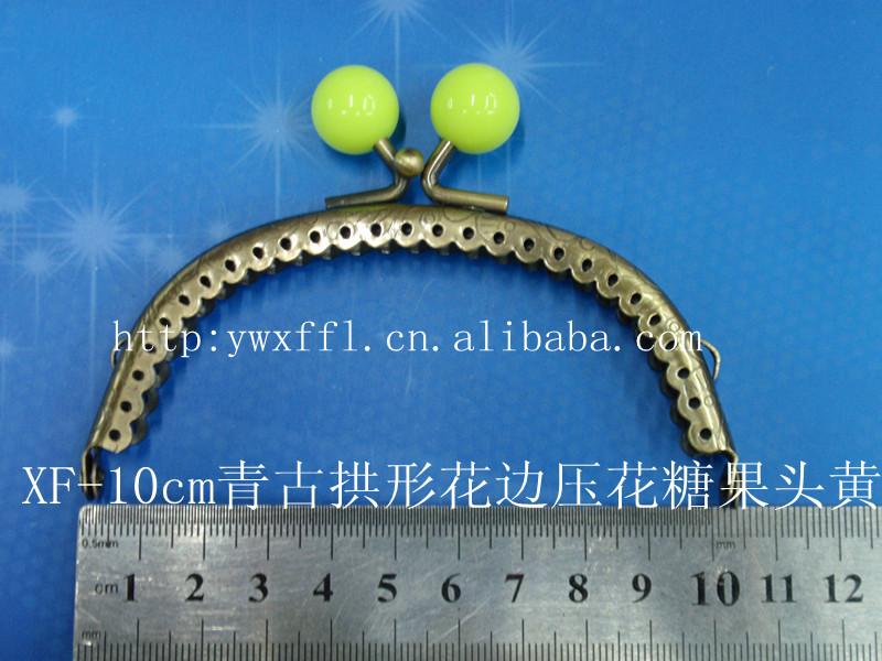 [Yangcheng hardware] manufacturers direct 10cm lace green ancient candy head mouth gold retro mouth gold bag clip wallet clip thumbnail