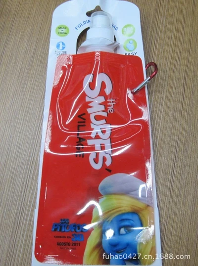 Folding Water Bag Angry Birds Smurf Mix With Key Chain On Special Offer
