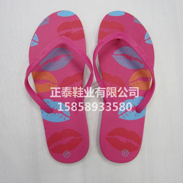 Factory direct sales of new red sexy lip flip-flops women's shoes