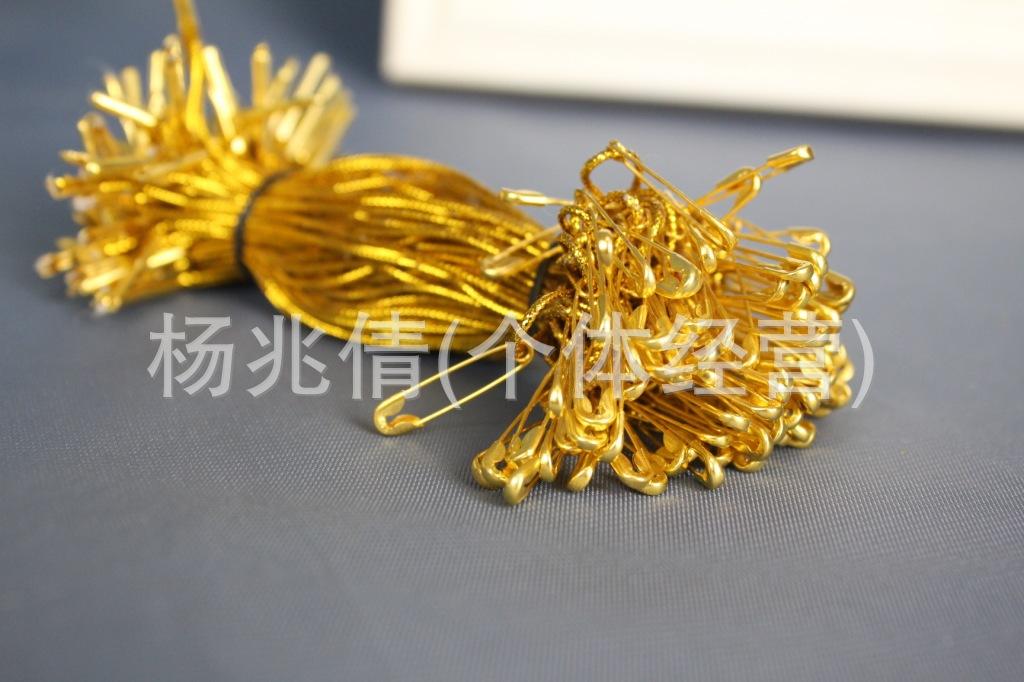 Pin Tag Rope Iron Buckle Tag Line Clothing Tag Gold Black Rope Line Application Scenario