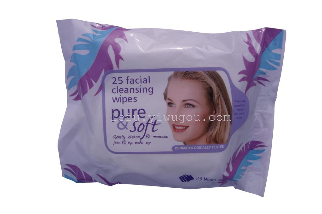 25片羽毛美女湿巾水刺布