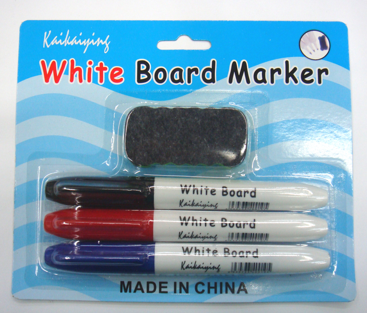 Whiteboard pen wholesale Erasable marker 3 whiteboard pens + white brush