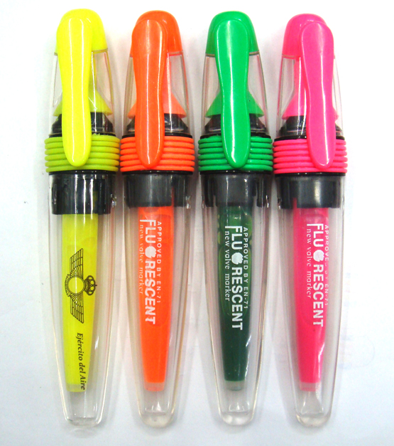 Highlighters wholesale two-head highlighters straight liquid valve highlighters 3-color five-color highlighters