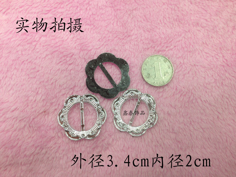 Third gear wholesale plum buckle plastic buckle inside diameter 2cm clothing shoes hair accessories DIY accessories thumbnail