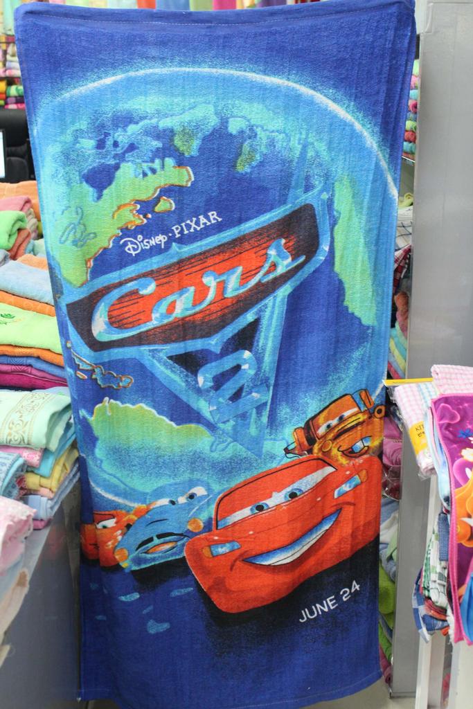 Wholesale base price: polyester-cotton coated printed beach towels in various styles available in stock