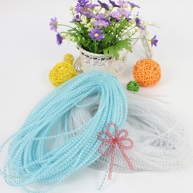 《厂家直销》头饰铺料供应4毫米弹性网管(图)、网带、织带、纱带细节图