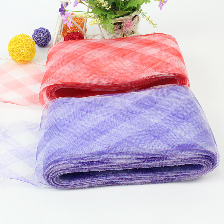 "Factory Direct Sales" Headwear covering materials supply 16 cm grid mesh fabric and mesh yarn Specification image