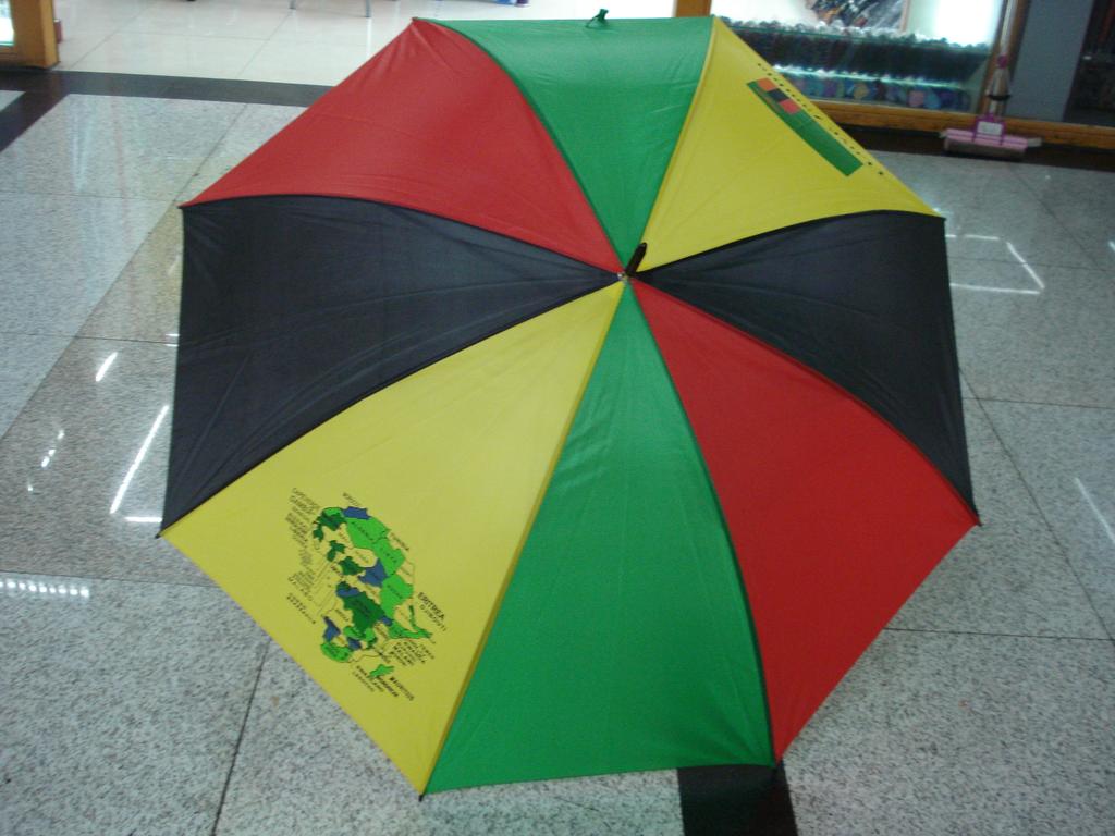 75CM double-slot bone hand-opened red, yellow, blue and green watermelon umbrella advertising umbrella, export umbrella