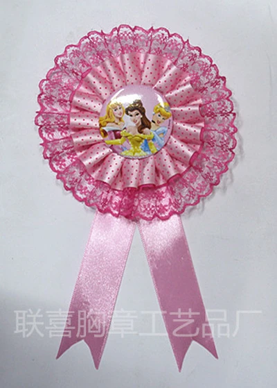 Creative Cartoon Tinplate Corsage Birthday Christmas Baby Birthday Party Supplies