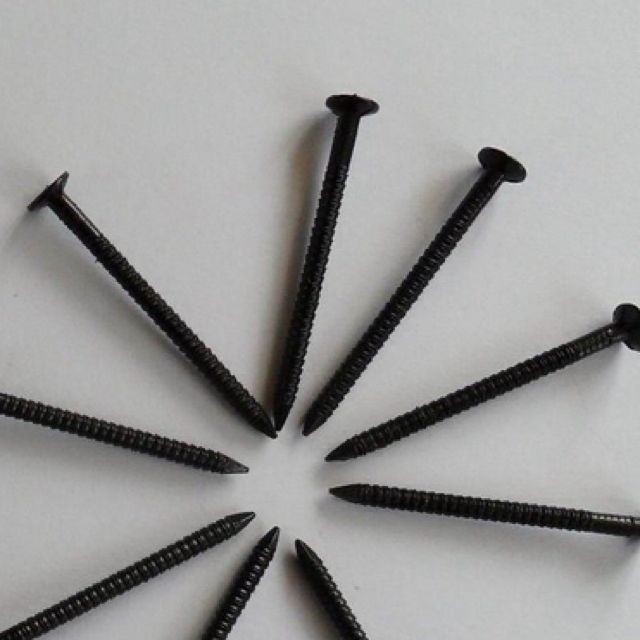 雷德隆环纹钉黑色环纹钉镀锌环纹钢钉圆圈铁钉煮黑钉细节图