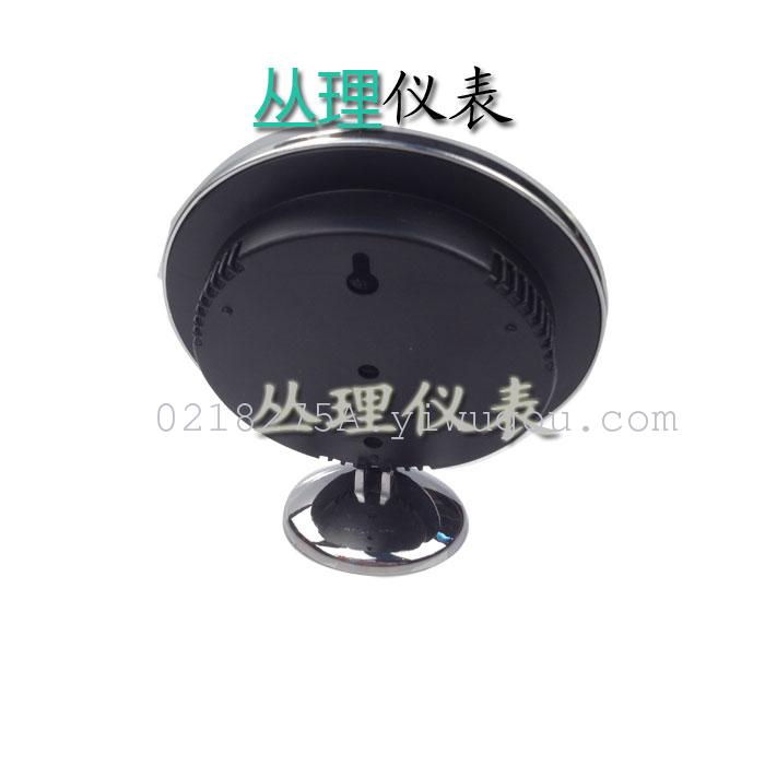 德福101B蓝、黑、白底三色镀银边室内外温湿度计产品图