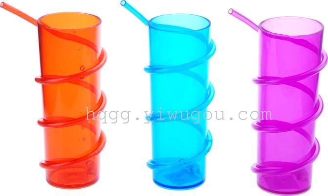 明星艺术吸管口杯