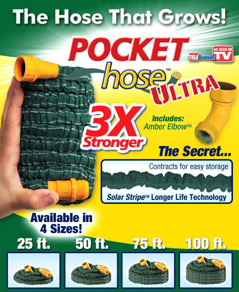 3x Pocket hose garden hose