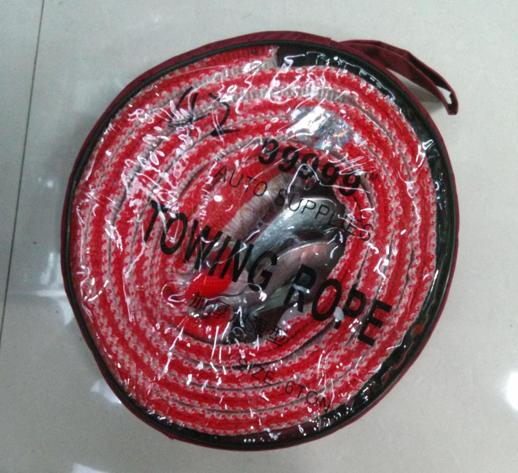 4.8-meter, 5-ton fluorescent tow rope for off-road vehicles, double-layer thickened rescue rope, towing rope