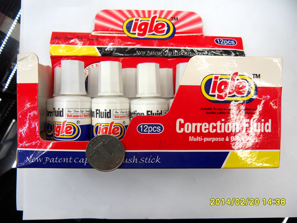 Igle brand of professional correction fluid for export commodities